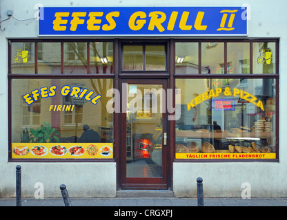 Bagno turco kebab shop, in Germania, in Renania settentrionale-Vestfalia, Koeln Foto Stock