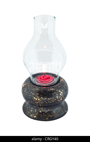 Candela Lampada Lanterna isolato. Foto Stock