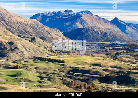 Scenario sopra Queenstown, Nuova Zelanda 4 Foto Stock