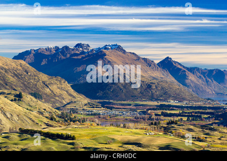 Scenario sopra Queenstown, Nuova Zelanda 17 Foto Stock