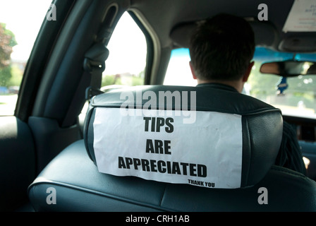 Segno di taxi - Suggerimenti sono apprezzati Foto Stock