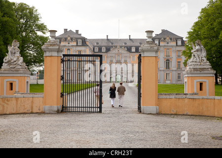 Il palazzo di Augustusburg, patrimonio mondiale dell'UNESCO in Bruehl, Renania settentrionale-Vestfalia, Germania Foto Stock