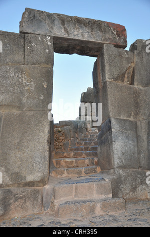 Inca lavori in pietra - Cuzco, Perù Foto Stock