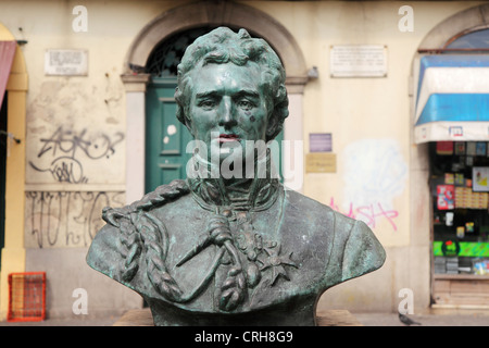 Busto di Arthur Wellesley, il Duca di Wellington, a Porto, Portogallo. Foto Stock