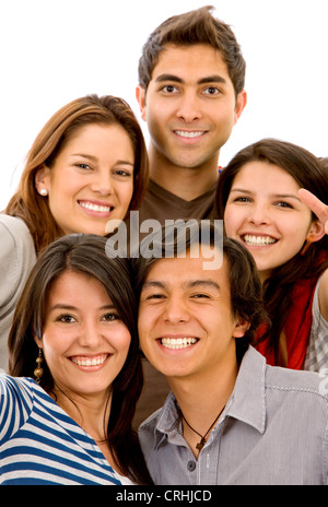 Gruppo di sorridere i giovani adulti Foto Stock