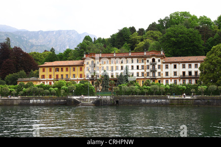 Il semi abbandonate abbandonate Hotel Grande Bretagne a Bellagio Lago di Como, Lombardia, laghi italiani, Italia Foto Stock