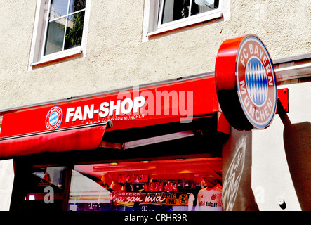 Fan shop del club di calcio Bayern München Foto Stock