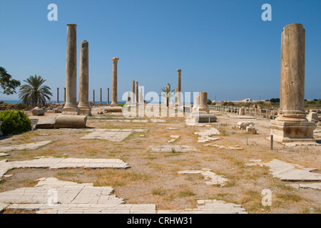 Strada di marmo nel pneumatico, Libano Foto Stock