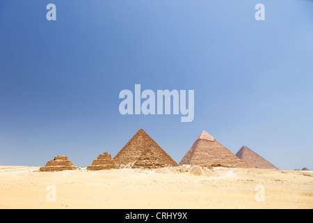 Piramidi di Giza in Egitto, Africa Foto Stock