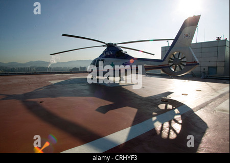 La Air Ambulance Service presso il Samsung Medical Center, Seoul, Corea del Sud. Foto Stock