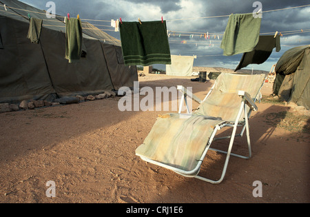 Sdraio in Belet Huen camp in Somalia Foto Stock
