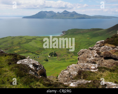 Rum da Sgorr un Faraidh, Eigg, Scozia Foto Stock