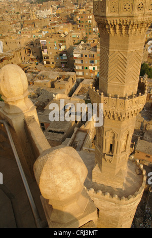 Storico porta medievale Bab Zuwayla, Egitto, Kairo Foto Stock