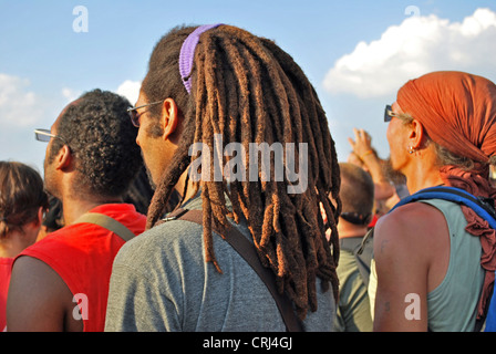 Uomo con dreadlocks su music festival Summerjam 2009, grande reggae-festival in Europa, in Germania, in Renania settentrionale-Vestfalia, Colonia Foto Stock