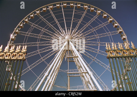 La ruota panoramica sulla Place de la Concorde a Parigi Foto Stock