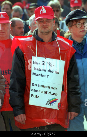 Berlino, sciopero, IG Metall Foto Stock