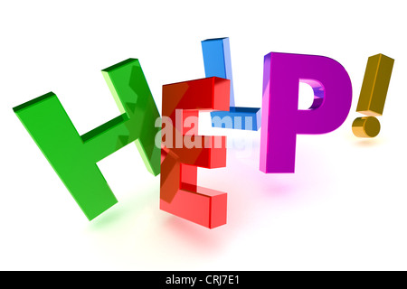 Un colorato rendering 3d concetto guida illustrazione Foto Stock