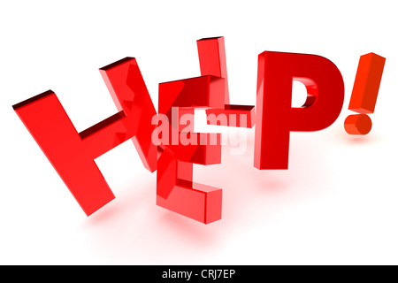 Un colorato rendering 3d concetto guida illustrazione Foto Stock