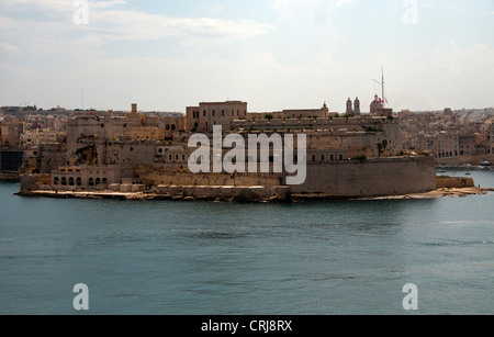 Il porto di La Valletta la città principale di malta Foto Stock