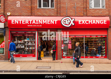 La scambio di intrattenimento CEX shop store in Ipswich , Suffolk , Inghilterra , Inghilterra , Regno Unito Foto Stock