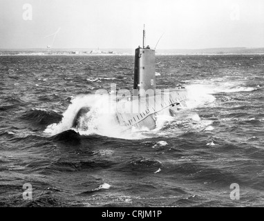 La USS Nautilus, la prima centrale nucleare sottomarino Foto Stock