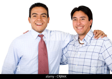 Maschio partner business sorridente Foto Stock