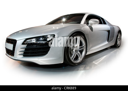 Argento Moderno Super Sports Car Foto Stock