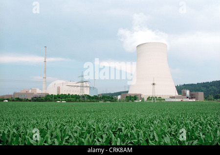 Centrale nucleare di Isar uno di Eon AG Foto Stock