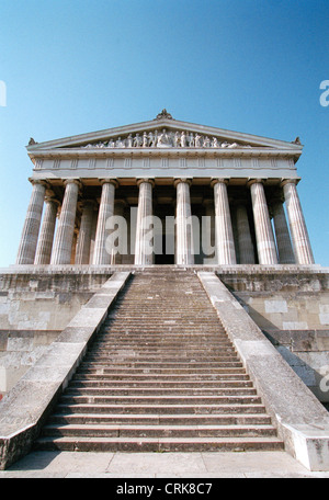 Il Walhalla vicino a Ratisbona sul Danubio Foto Stock