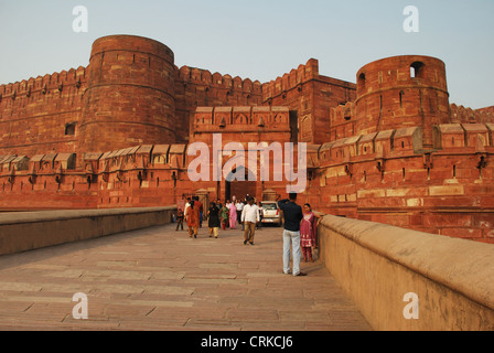 Amar Singh Gate, la porta del sud è stata originariamente noto Akbar Darwaja, Agra, Uttar Pradesh, India Foto Stock