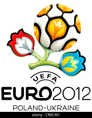 Il logo di calcio del campionato europeo nel 2012 in Polonia e Ucraina. Foto Stock