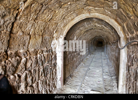 Il vecchio mining città fantasma di Pulacayo, Bolivia, Industrial Heritage Site, notoriamente legate a Butch Cassidy e Sundance Kid Foto Stock