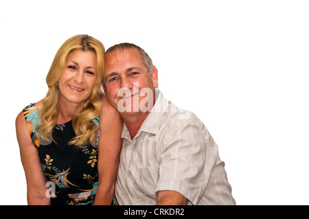 Persone di mezza età età coppia sposata marito e moglie di un uomo e di una donna Foto Stock