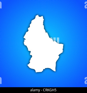 Mappa Politico di Lussemburgo con i diversi distretti. Foto Stock