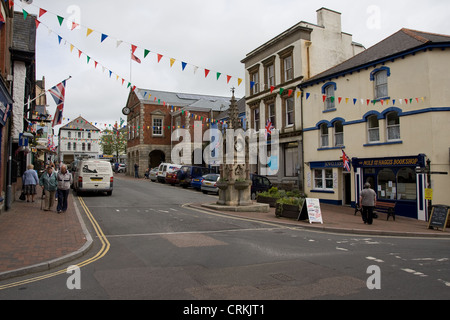 Main High street grande Torrington Devon Foto Stock