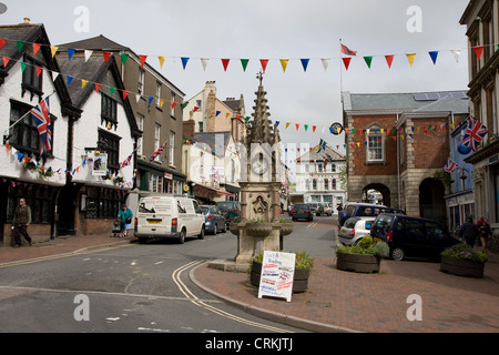 Main High street grande Torrington Devon Foto Stock