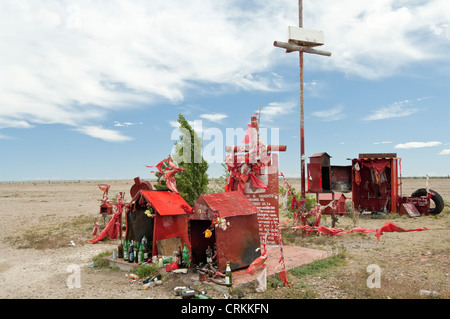 Una edicola dedicata alla Difunta Correa Route 40 sud di Zapala Neuquén Argentina Foto Stock