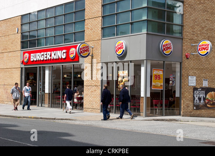 Burger King Food Folkestone nel Kent REGNO UNITO Foto Stock