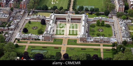 Vista aerea del Royal Hospital di pensionati dell'esercito, Royal Hospital Road. London SW3. Dove il Chelsea pensionati vive. Foto Stock