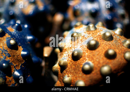 Primo piano di una pesante dovere della testa a forare Foto Stock