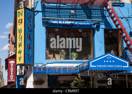 Curry in una fretta ristorante indiano, 119 Lexington Avenue, New York Foto Stock