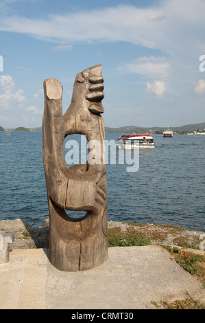 Francese / African arcipelago nell'Oceano Indiano. Isola di Mayotte, Francese Comore. Vista oceano dal Mamoudzou. Foto Stock