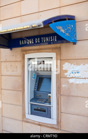 ATM della Banca nazionale della Tunisia in Sousse Città al muro Foto Stock