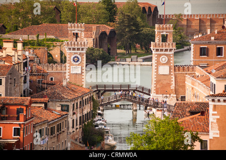 Arsenale di Venezia, l'Arsenale di Venezia, Venezia, Italia Foto Stock