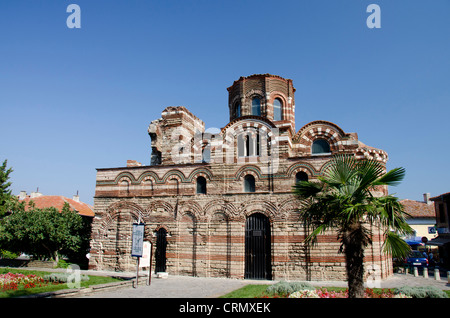 La Bulgaria, Nessebur. Cristo Pantocrator chiesa del XIV secolo. Uno di Bulgaria meglio conservate chiese del Medioevo. UNESCO. Foto Stock