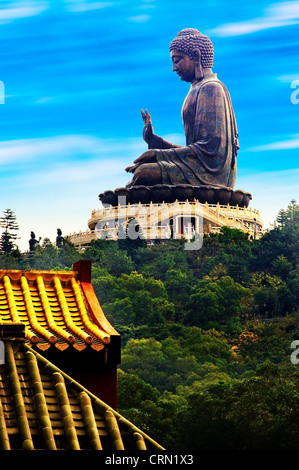 Tian Tan Buddha sull'Isola di Lantau Hong Kong Cina Foto Stock