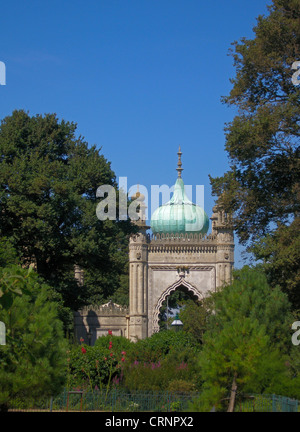 La porta nord del Royal Pavilion, una ex residenza reale si trova a Brighton. Spesso indicato come il Padiglione di Brighton, Foto Stock