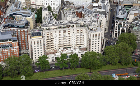 Vista aerea del Dorchester Hotel di Park Lane, London W1 Foto Stock