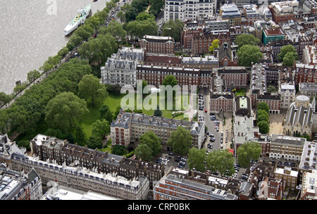 Vista aerea del tempio interno Garden, Londra EC4 Foto Stock