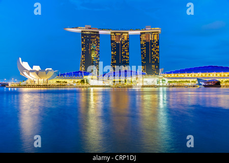 Il Marina Bay Sands, Marina Bay, Singapore, Sud-est asiatico Foto Stock